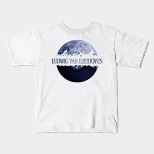 Ludwig van Beethoven blue moon vinyl Kids T-Shirt